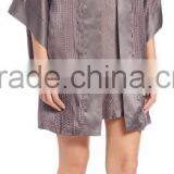 Cheap Satin Robes Wrap for Women With Kimono Sleeves and Drop Shoulders in Textural Silk Blend thumbnail-2