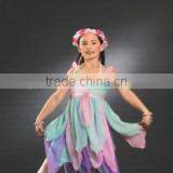 2015 Three Color Chiffon and Chiffon Cascade Skirt- Flower Girl Dance Dress thumbnail-1