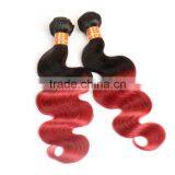 Ombre Hair1b/burgandy Body Wave Brazilian Hair Weaves thumbnail-2