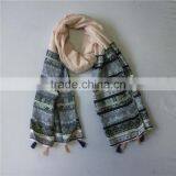 180*70cm Customized Pattern Printed Cheap Viscose Women Pashmina Stole Shawl Scarf thumbnail-2