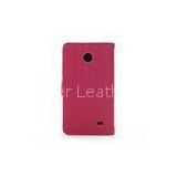 Slim Pink PU Nokia X / X+ Leather Mobile Phone Case , Smart Phone Covers