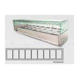 75L Stainless Steel Glass  Topped Chilled Display Unit For Salad