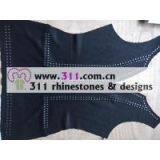 311-copper Studs Hot-fix Heat Transfer Rhinestone Motif Design 1