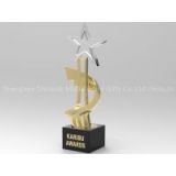 Diecast Metal Trophy with Crystal Star