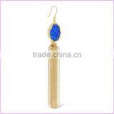 Latest Design Fashion Jewelry Gold Plated Long Tassel Earring For Women thumbnail-3