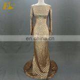 ED Bridal Factory Make Mermaid Long Champagne Sequin Evening Dress