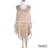 TOROS New Autumn Winter Shawl Poncho Women Long Tassel Knit Sweater Fashion Pattern thumbnail-1