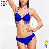 Wholesale Women Caged Detail Halter Modest Swimwear Brazilian Bikini Sexy thumbnail-3