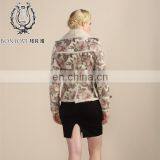 New Collection Flower Printed Fur Jacket Pretty Style Sheepskin Fur Coat Real Fur Skin Outer Wear thumbnail-2