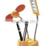 Multi-function Mini Fan With Pen Holder and Book Light
