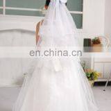 New 2014 High Quality Graceful Wedding /Bridal Veil For Flower Girl,Perfect White&Pink Head Wreath,Head Band,Communion Veil thumbnail-3