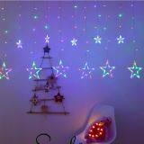 12 Stars 138 Led Curtain String Lights Factory Outlets Led Big Star Curtain Christmas Light Wholesale thumbnail-2