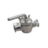 1.5 Inch Stainless Steel 3 Way Sanitary Plug Valve With Tri Clamp Ends thumbnail-2