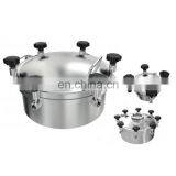 Sanitary Stainless Steel Round Pressure Manway Tank Manhole Cover thumbnail-3