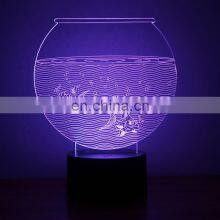 Factory Supplier Acrylic Flat Table Lamp Touch Switch Toys 3d Led Night Light