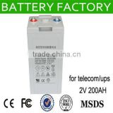 free maintenance 2v 200ah battery 200ah led acid battery solar cell battery