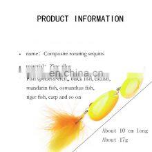 10cm/17g Feather Rotating Sequin Road Sub Sequin False Bait thumbnail-4