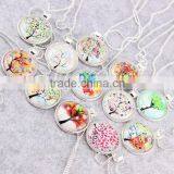 (tree) Time Gemstone Cabochon Charm Pendant Necklace thumbnail-5