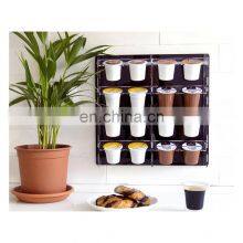 Black Large K-Cup Capsule Storage, Keurig Coffee Pod Holder, Magnetic Wall Mount Organizer Display