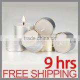WEDDING PARTY TEALIGHTS TEA LIGHT WHITE CANDLES HOME DECOR 9 HOURS BURNING TIME thumbnail-1