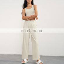 Yoga Bras Custom Workout Sportswear Suits Sweatpants Gym Fitness Sets For Women Outdoor Wear thumbnail-3