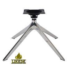 4-Leg Aluminum Swivel Base Lounge Dining Chair Metal for Outdoor Living Room Bedroom Workshop Use With Revolving Turning Feature