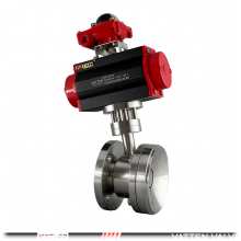 Compact Pneumatic Tank Bottom Valve With 105° Angled Valve Stem for Tight Spaces thumbnail-3