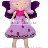 15" Tall Fabric Rag Doll in Pink Polka Dots Skirt/ Plush Fairy Doll thumbnail-1