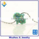 925 Sterling Silver Synthetic Hamsa Opal Gems Necklace For Sale Online With Factory Price thumbnail-3