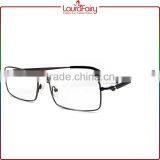 Laura Fairy Italy Designer Black Rectangle Metal Spectacle Optical Frame For Unisex thumbnail-1