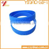 Hot sales print logo silicone wristband, custom silicone bracelet,