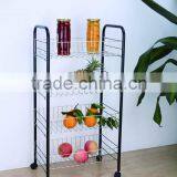 Hot Sell 4 Tier Moving Metal Modern Kitchen Shelves thumbnail-1