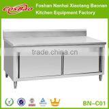 Commercial Stainless Steel Kitchen Cabinet With Sliding Doors And Backsplash BN-C01 Quality Choice thumbnail-1