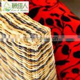 Half Circle Water Hyacinth Natural Rattan Leather Round Sofa Cum Bed thumbnail-4