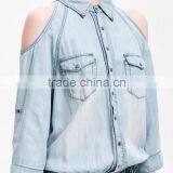 Fake Two pc One-piece Women Clothing Oem Customized Jeans Wholesale China thumbnail-1