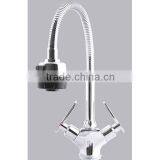 Brass Kitchen Mixer, Chrome Finish, 360 Degree Turn Flexible Hose and 2 Functions Flow Shower Head thumbnail-5