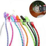 Standard USB Type and Mobile Phone Use Fabric Braided USB Charger Cable 1M 2M thumbnail-2