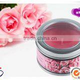 2014 New Style Wholesale Round Candle Tin Box With Acrylic Window