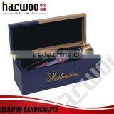 Paper Single Wine Box,bule Wooden Wine Box With Pattern Painted,luxury Paper Wine Box
