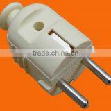 European Style Straight Shape 2 Pin Electric Plug With Earth (P7053)