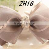 Colors Chiffon Ribbons Rhinestone Hair Bow Bow Hair Jewelry thumbnail-4