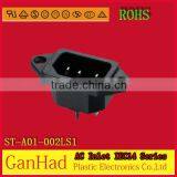 3 Pin AC Inlet& ROHS/HF and UL .cUL.VDE.SAA.EK.SAA Approved. thumbnail-1