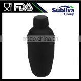 Manufacturer 350ml Deluxe Matt black Cocktail Shaker With Powder Coated