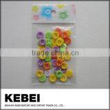 New Design Fancy Plastic Buttons Round Colorful Button
