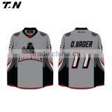Neon Yellow Denmark Hockey Jersey With Strings on Neck thumbnail-5