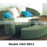 Arc-shaped outdoor sofa day bed rattan circular bed