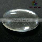 Clear Rock Crystal Quartz Oval Standard Calibrated Cuts Gemstone Cabochon Beads thumbnail-1