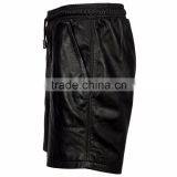 VIPARO Mens Black Soft Lambskin Leather Shorts - Melvin thumbnail-2