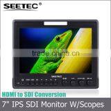 IPS Panel Wide View Angle Build-in HDMI to SDI Conversion Output 7" Dslr Field Monitor for Film Shooting IPS Wide View Angle