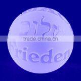 High Quality White Laser Engraving Crystal Glass Paperweight thumbnail-1